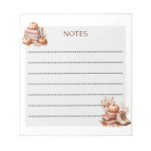 Cosy Scribbles Herbst Notizblock (Vorderseite)