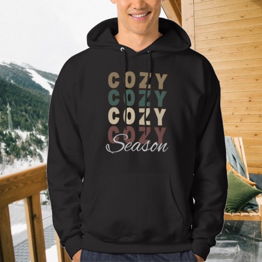 Cosy Season Boho farbige Wiederholungstafpografie Hoodie