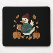 Cosy Season Duck Niedlich Herbst Duck Pumpkin Sce Mousepad (Vorne)