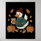 Cosy Season Duck Niedlich Herbst Duck Pumpkin Sce Poster (Vorne)
