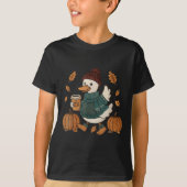 Cosy Season Duck Niedlich Herbst Duck Pumpkin Sce T-Shirt (Vorderseite)