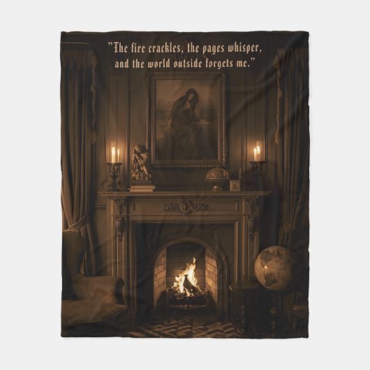 Cosy Sherpa Blanket Dark Academia Geschenk des Les Fleecedecke (Vorderseite)