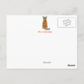 Cosy Sunflower Cat Postkarte (Rückseite)