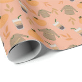 Cosy Sweater Fall Patterrn Geschenkpapier (Rolleneckpunkt)