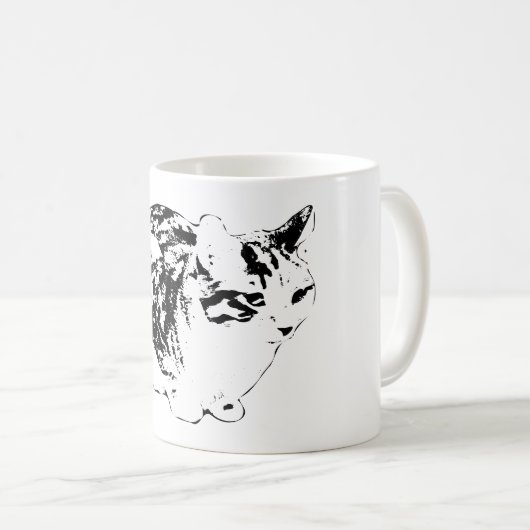 Cosy Tabby on Winter Watch Kaffeetasse (VorderseiteRechts)