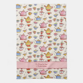 Cosy Tea Lover Zitat Niedlich Hand-Illustriert Boh Geschirrtuch (Vertikal)