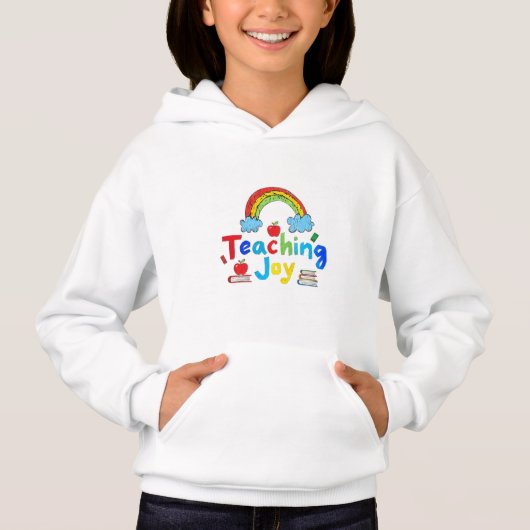 Cosy "Teaching Joy" Hoodie - Ideal für die Schule (Vorderseite)