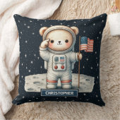 Cosy Teddy Bear Astronaut Throw Pillow Baby Boy Kissen (Decke)