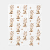 Cosy Teddy Bear & Balloon Fleece Blankon (Vorderseite)