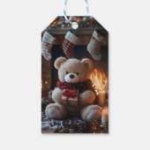 Cosy Teddy Bear Holiday Design Geschenkanhänger (Rückseite)