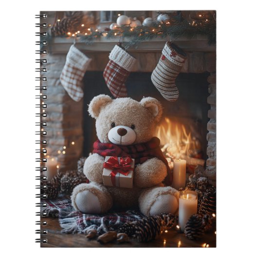 Cosy Teddy Bear Holiday Design Notizblock (Vorderseite)