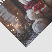 Cosy Teddy Bear Holiday Design Seidenpapier (Ausschnitt)