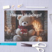 Cosy Teddy Bear Holiday Design Seidenpapier (Handwerk)