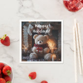 Cosy Teddy Bear Holiday Design Serviette (Beispiel)