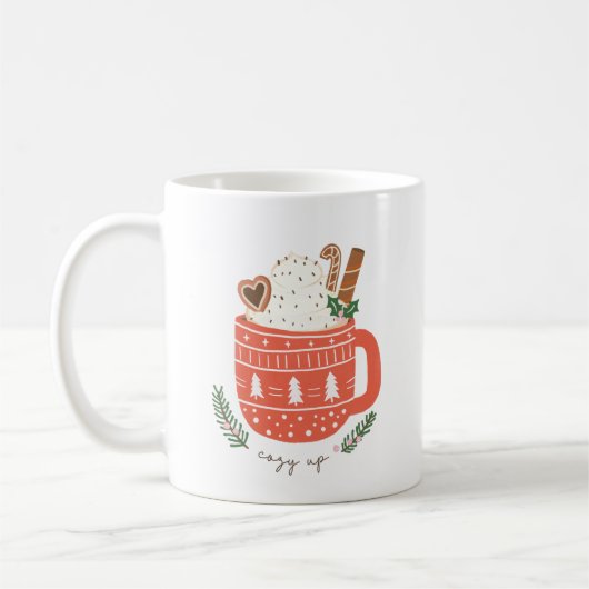 Cosy Up Hot Cococoa Tasse Weihnachten Urlaub (Links)