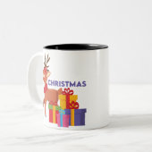 Cosy Up mit Weihnachtsfreude Zweifarbige Tasse (Vorderseite Links)