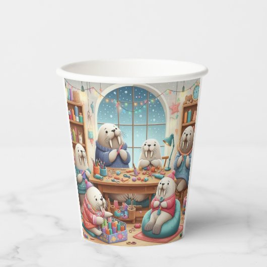 Cosy Walrus Paper Cup Pappbecher (Vorderseite)