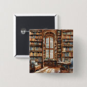 Cosy Watercolor Library Button (Vorne & Hinten)
