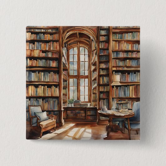 Cosy Watercolor Library Button (Vorderseite)