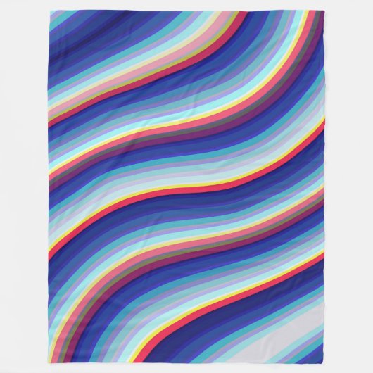 Cosy Waves - Blue Zigzag Blanket Fleecedecke (Vorderseite)
