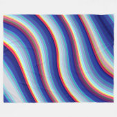 Cosy Waves - Blue Zigzag Blanket Fleecedecke (Vorderseite (Horizontal))