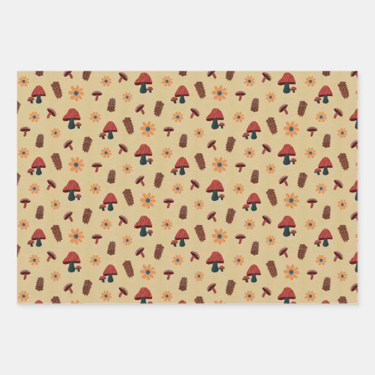 Cosy Whimsical Geschenkpapier - Designs Set 5 (Vorderseite 2)