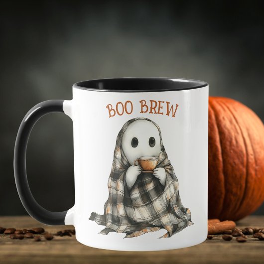 Cosy White Ghost Boo Brew Halloween Kaffee Tasse