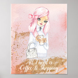 cosy winter Blogger Girl-Planner Poster