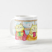 Cosy Winter Cats TASSE von Nicole Janes (Vorderseite Links)