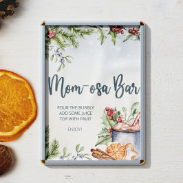 Cosy Winter Hot Cocoa Babydusche Mama osa Bar Poster