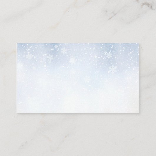 Cosy Winter Hot Cocoa Snowbooks for baby ticket Begleitkarte (Rückseite)