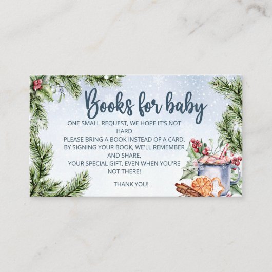 Cosy Winter Hot Cocoa Snowbooks for baby ticket Begleitkarte (Vorderseite)