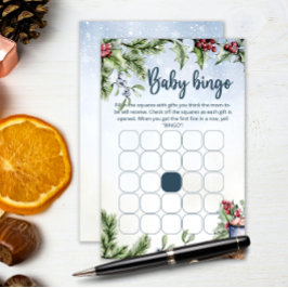 Cosy Winter Hot Cocoa Snowly Baby Dusche Bingo Spi