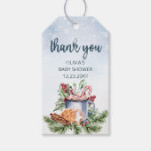 Cosy Winter Hot Cocoa Snowly Baby Dusche Vielen Da Geschenkanhänger (Vorderseite)
