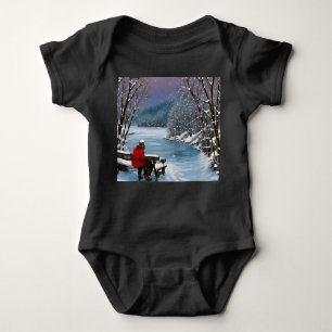"Cosy Winter Reflections" Baby Strampler