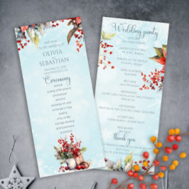Cosy Winter Rowan Beerenbouquet Wedding Programm