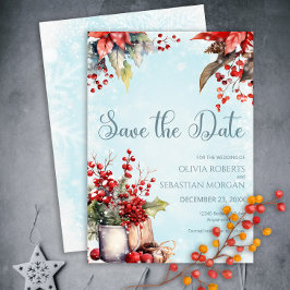 Cosy Winter Rowan Beerenbouquet Wedding Save The Date