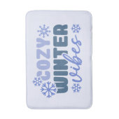Cosy Winter Vibes - Snowflake Typografie Badematte (Vorderseite Vertikal)