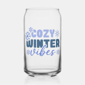 Cosy Winter Vibes - Snowflake Typografie Dosenglas (Vorderseite)