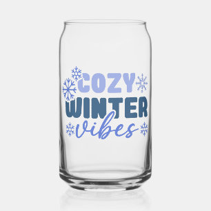 Cosy Winter Vibes - Snowflake Typografie Dosenglas
