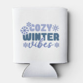 Cosy Winter Vibes - Snowflake Typografie Dosenkühler (Rückseite)