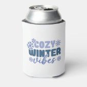 Cosy Winter Vibes - Snowflake Typografie Dosenkühler (Kanne Rückseite)