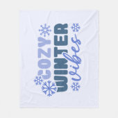 Cosy Winter Vibes - Snowflake Typografie Fleecedecke (Vorderseite)
