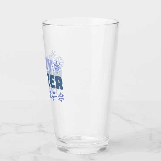 Cosy Winter Vibes - Snowflake Typografie Glas (Links)