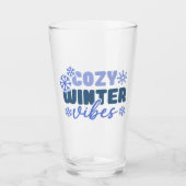 Cosy Winter Vibes - Snowflake Typografie Glas (Vorderseite)