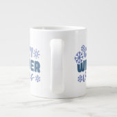 Cosy Winter Vibes - Snowflake Typografie Jumbo-Tasse (Rückseite)