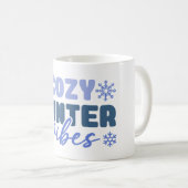 Cosy Winter Vibes - Snowflake Typografie Kaffeetasse (VorderseiteRechts)