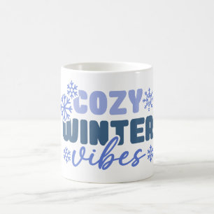 Cosy Winter Vibes - Snowflake Typografie Kaffeetasse