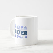 Cosy Winter Vibes - Snowflake Typografie Kaffeetasse (Vorderseite Links)