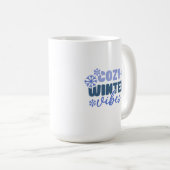 Cosy Winter Vibes - Snowflake Typografie Kaffeetasse (VorderseiteRechts)